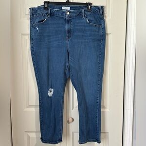 Lane Bryant Jeans - size 26 - zipper and button - trendy frayed and tear